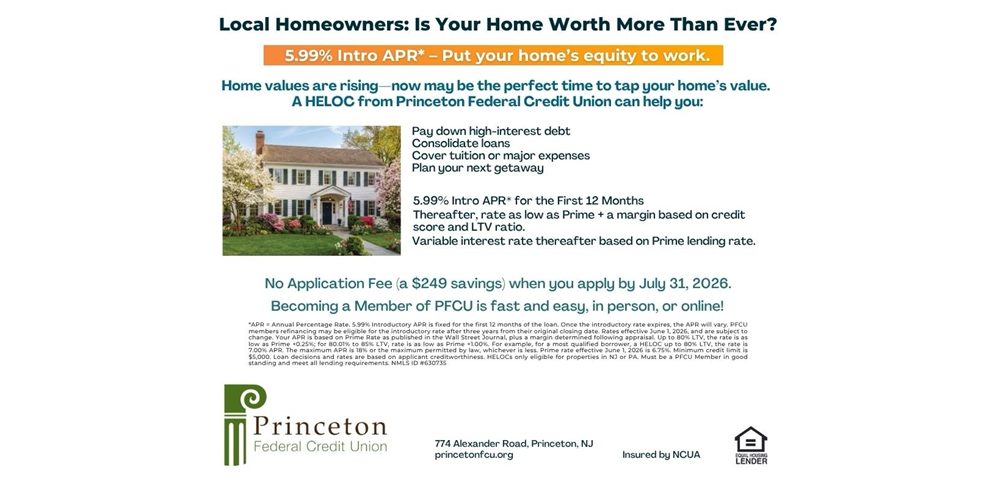Sponsor of the Month Princeton Federal Credit Union